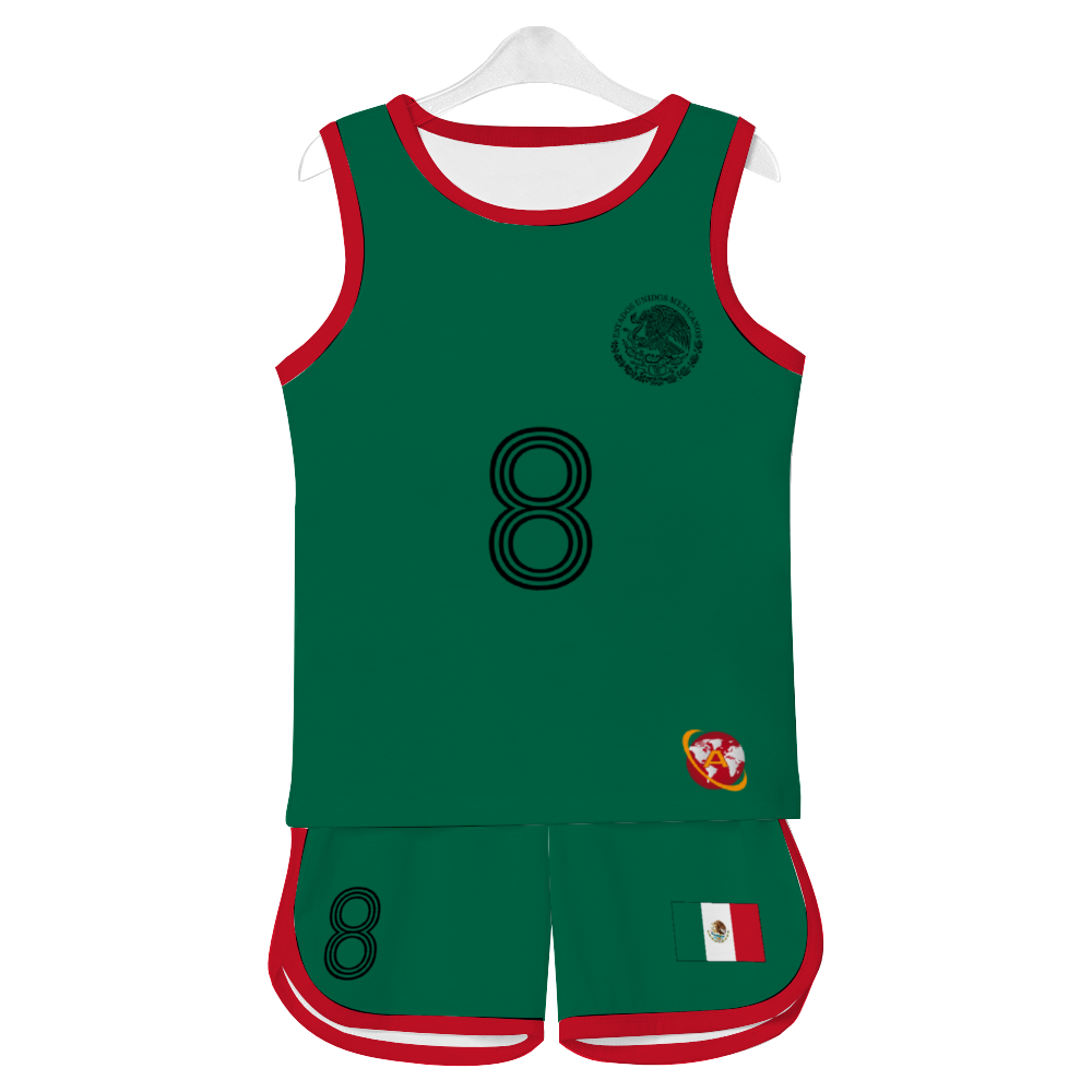 Mexico Custom Boys and Girls Basketball Jersey Set