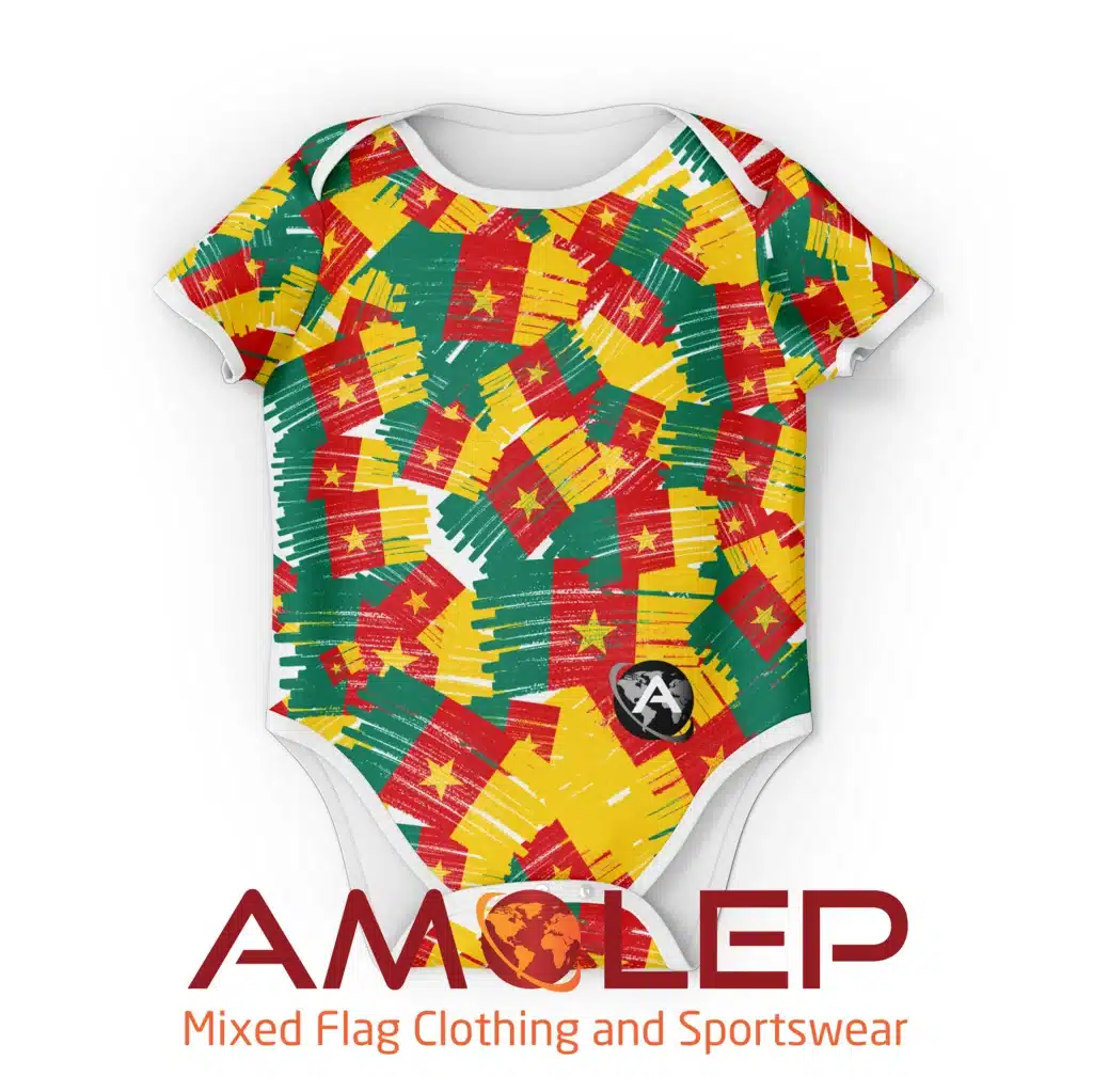 Grafitti Flags Cameroon Baby Onesie/Bodysuit (Amolep)