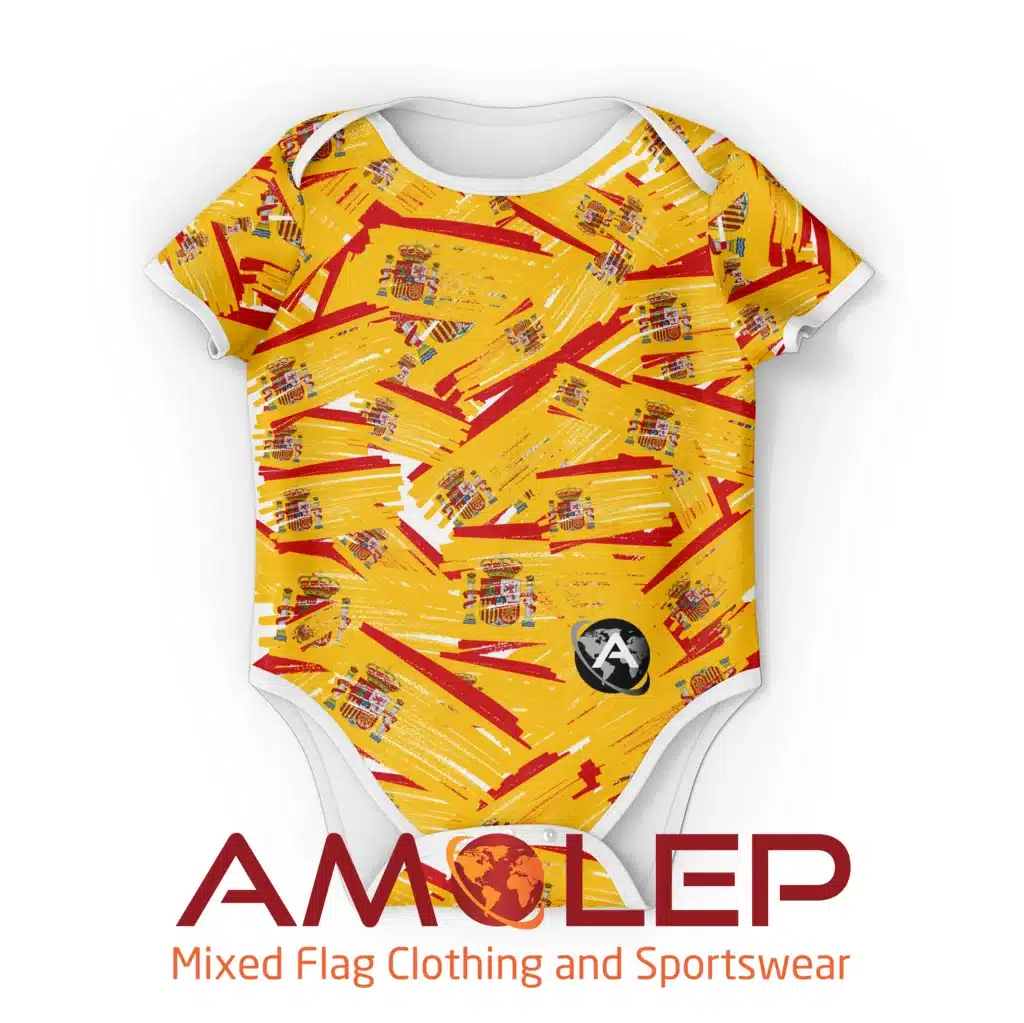 Grafitti Flags Spain Baby Onesie/Bodysuit (Amolep)