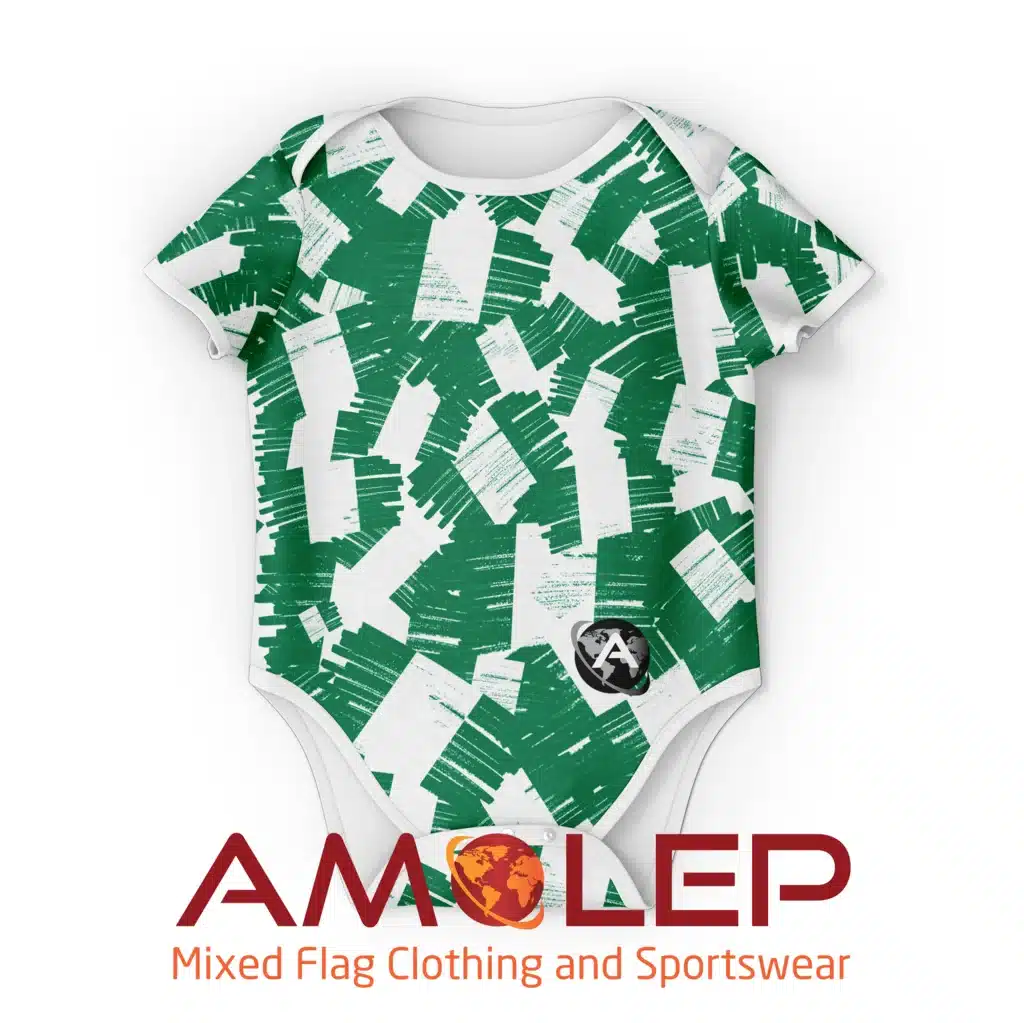 Grafitti Flags Nigeria Baby Onesie/Bodysuit (Amolep)