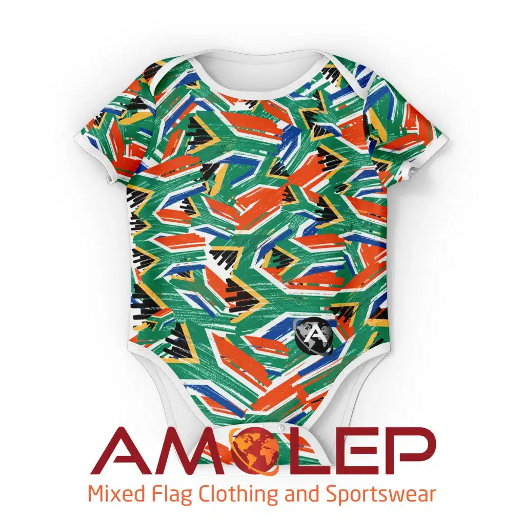 Grafitti Flags South Africa Baby Onesie/Bodysuit (Amolep)