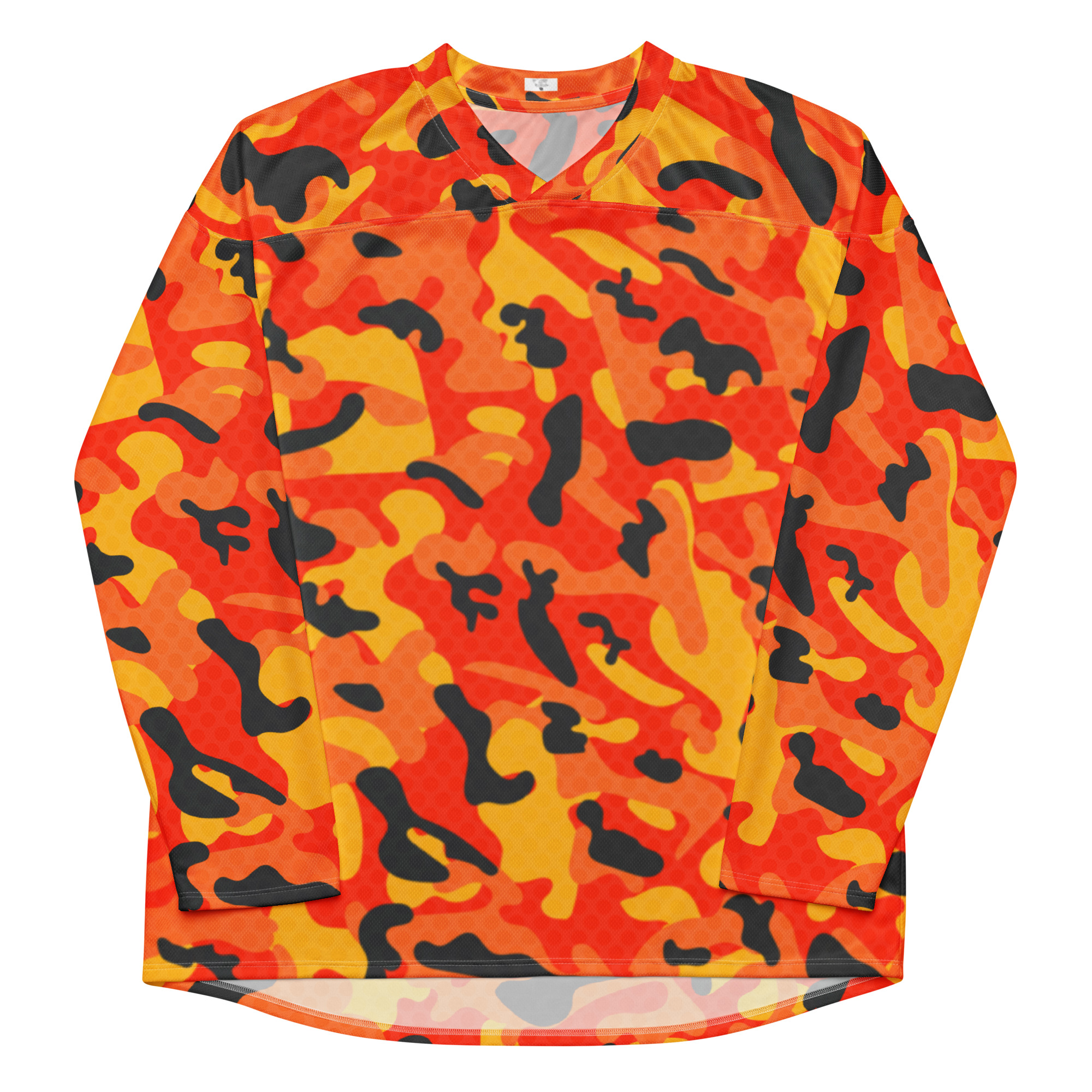 Orange Camo Recycled Ice hockey fan jersey